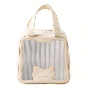 Bento Lunch Box Picnic Bag Insulate Cooler Food Containers Divider w Fork Spoon